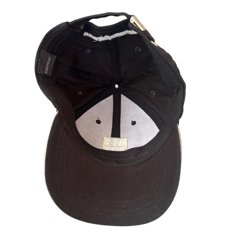 TAG Heuer Black Baseball Cap Embroidered Logo Adjustable Racing Hat